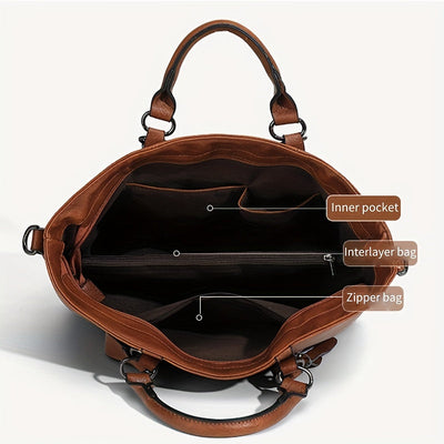 Eleganza Classica di Charlotte | Håndtaske i Vintage Syntetisk Læder