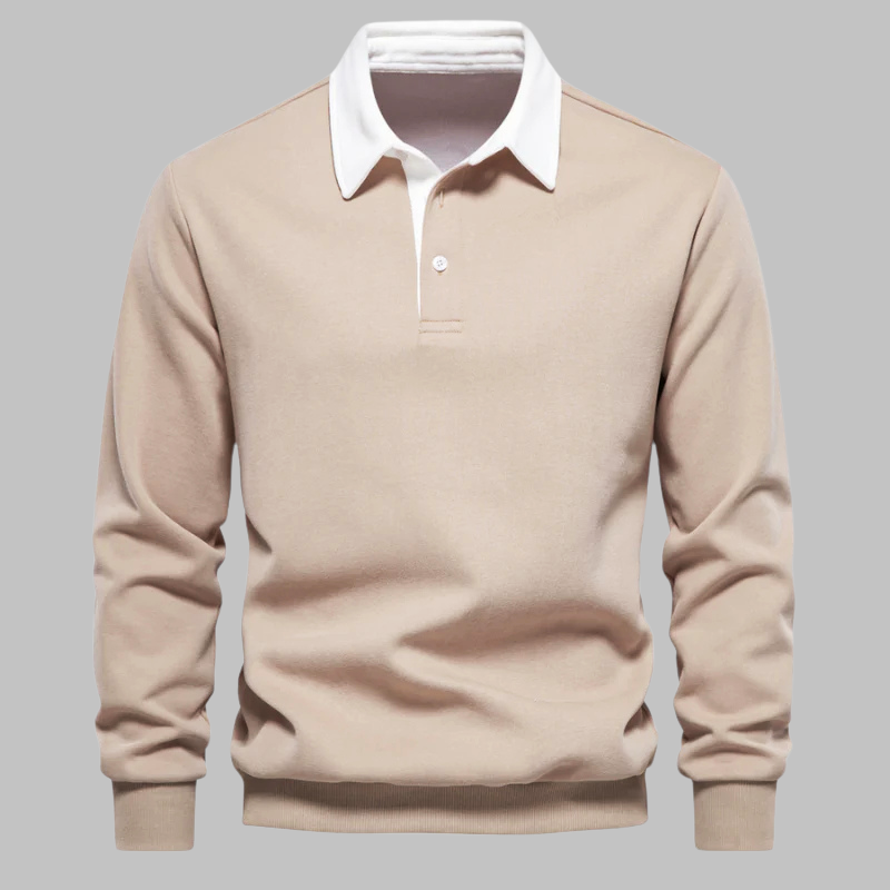 Ethan | Herre polo sweater – langærmet striktrøje