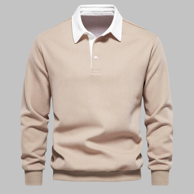 Ethan | Herre polo sweater – langærmet striktrøje