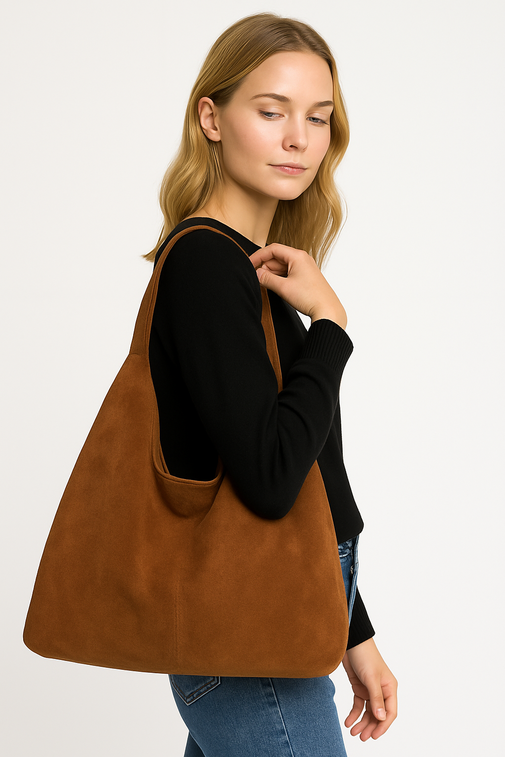 Alette | Stilfuld Ruskind Tote Taske