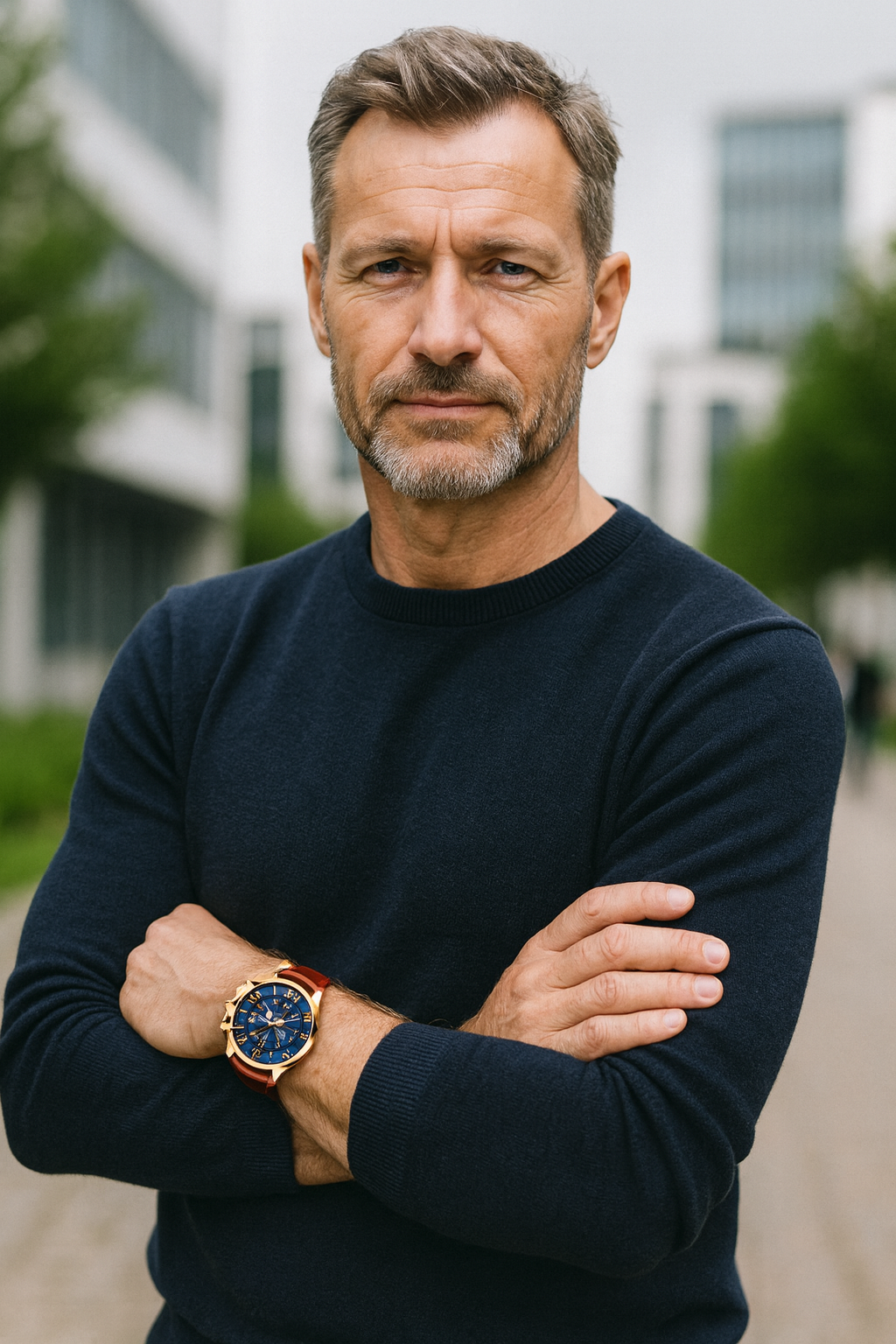 Elegant Månefase Herreur – Luksus Quartz Ur, Vandtæt Læderrem, Business & Premium Dress Watch