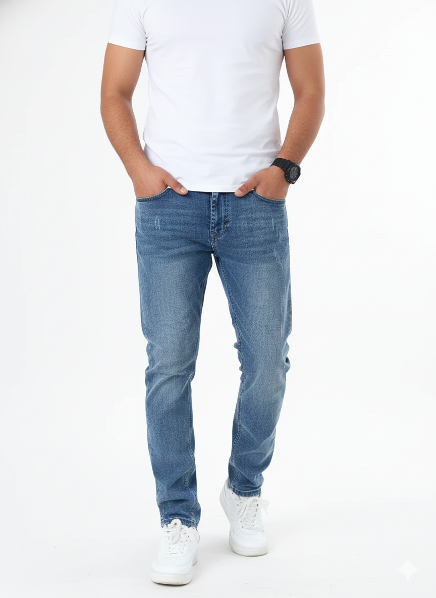 Richard | Herre Denim Jeans Elegant Slim Fit Comfort Bukser Mænd