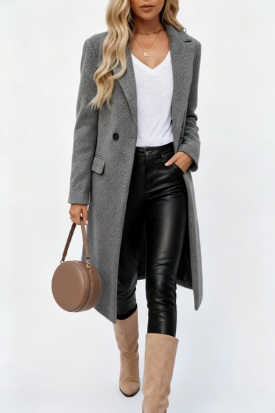 Elegant Blazer Dame Jakke med Knapper