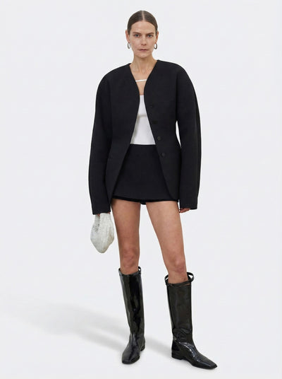 Sofie | Elegant Minimalist Button Blazer Til Dame