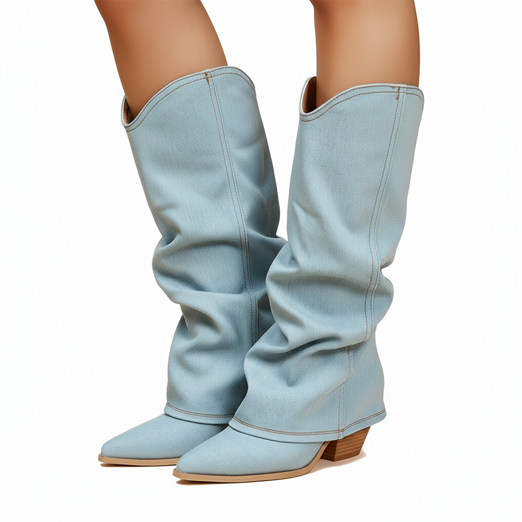 Emma - Høje Støvler Med Hæl Vinterstøvler