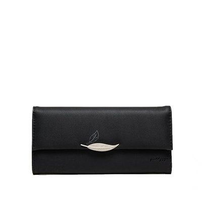 Elegant Trifold Pung med Bladdekoration