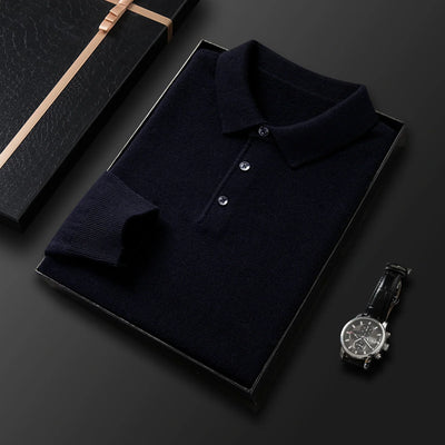 Premium | Herre polo i uldblanding – strikpolo til efterår og vinter