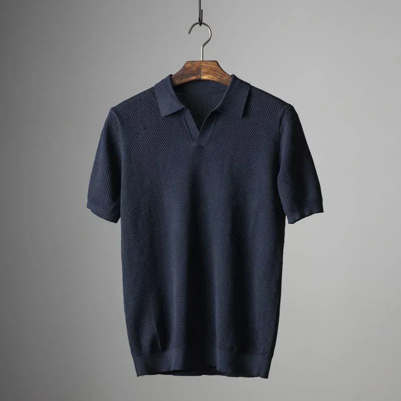 Ikon | Struktureret herre polo – klassisk elegant poloshirt til mænd