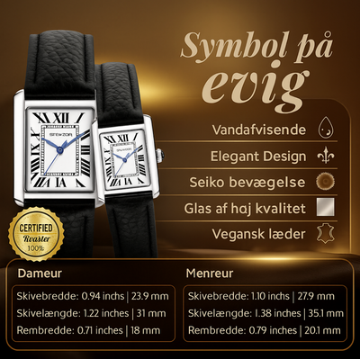 Stilfulde firkantede urskiver til par