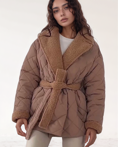 Mira - Elegant Luksus Sherpa Vinterfrakke Dame Frakke