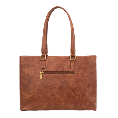 Elegant Borsa Tote i Lilla Læder til Laptop