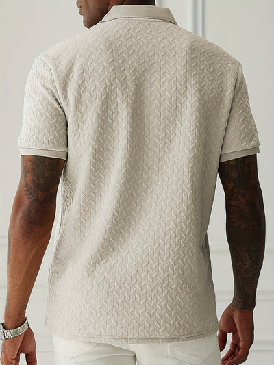 Tristan | Elegant struktureret herre polo – moderne slim fit design