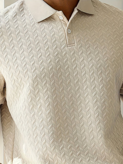 Tristan | Elegant struktureret herre polo – moderne slim fit design