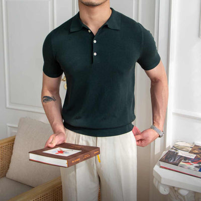 Dylan | Slim fit herre polo – elegant kortærmet poloshirt