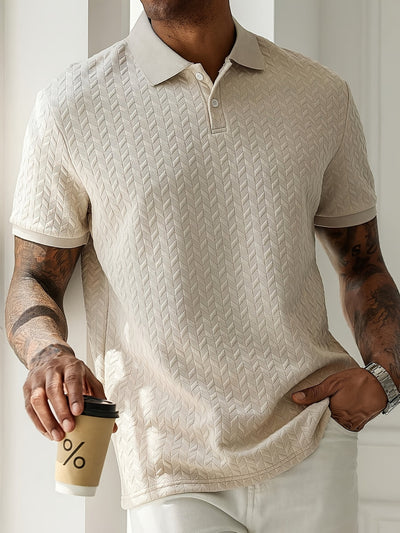 Tristan | Elegant struktureret herre polo – moderne slim fit design