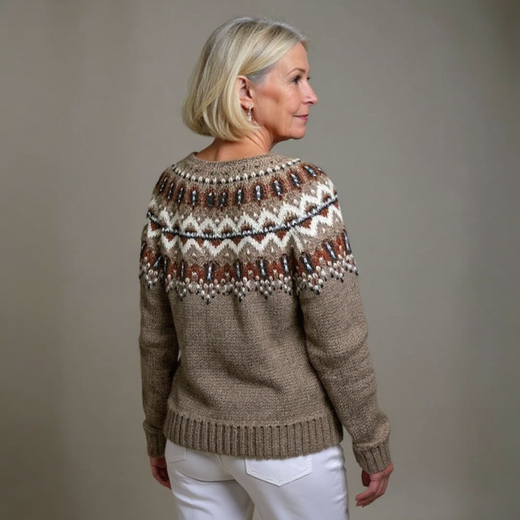 Karla - Klassisk Islandske Uld Vintage Cardigan