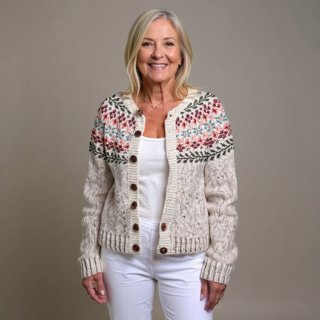 Karla - Klassisk Islandske Uld Vintage Cardigan