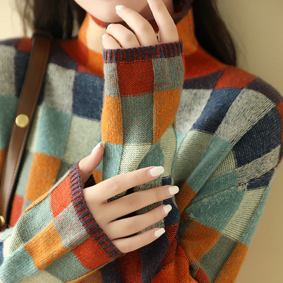 Federica | Farverig Striktrøje i Luksusdesign Sweater Dame