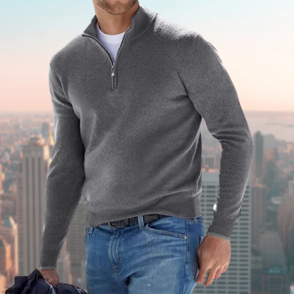 Topman | Herre sweatshirt med kvart lynlås – casual sportstrøje