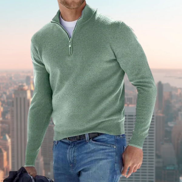 Topman | Herre sweatshirt med kvart lynlås – casual sportstrøje