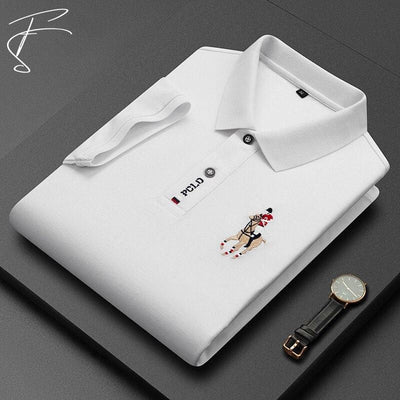 Magnus | Luksus Polo Shirt med Broderet Logo – Klassisk Herre Polo