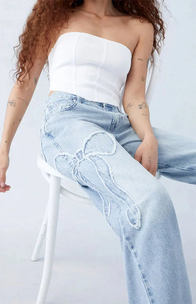 Yasmin | Ben Denim Jeans with Patches