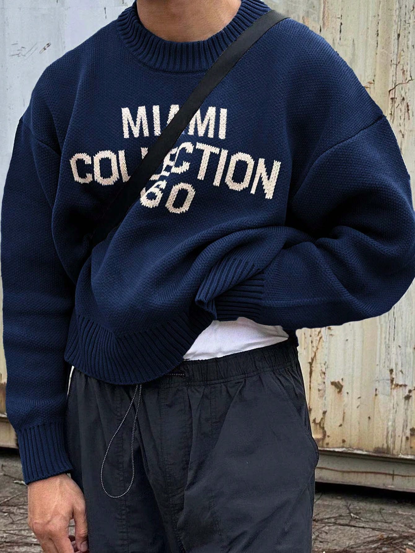 Icoon | Herre rundhals sweater – streetstyle striktrøje i bomuld