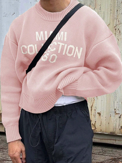 Icoon | Herre rundhals sweater – streetstyle striktrøje i bomuld